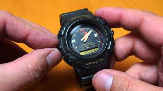 Casio G-Shock Vintage AW-560 analog hands watch flip review - YouTube