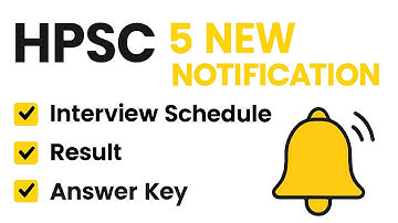 HPSC 5 new notification, interview schedule, answer key and objection, screening result