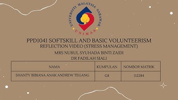PPD1041 Softskill and Basic Volunteerism (Stress Management)
