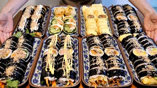 Korean kimbap! Amazing kimbap recipe, Korean street food