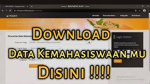 Cara Mendownload dan mencetak Data mahasiswa di forlap dikti