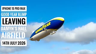 Goodyear Blimp leaving Damyns Hall - IPhone edition