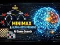 Minimax Algorithm & Alpha-Beta Pruning Explained | Adversarial Search in AI |Part B| Solved Example