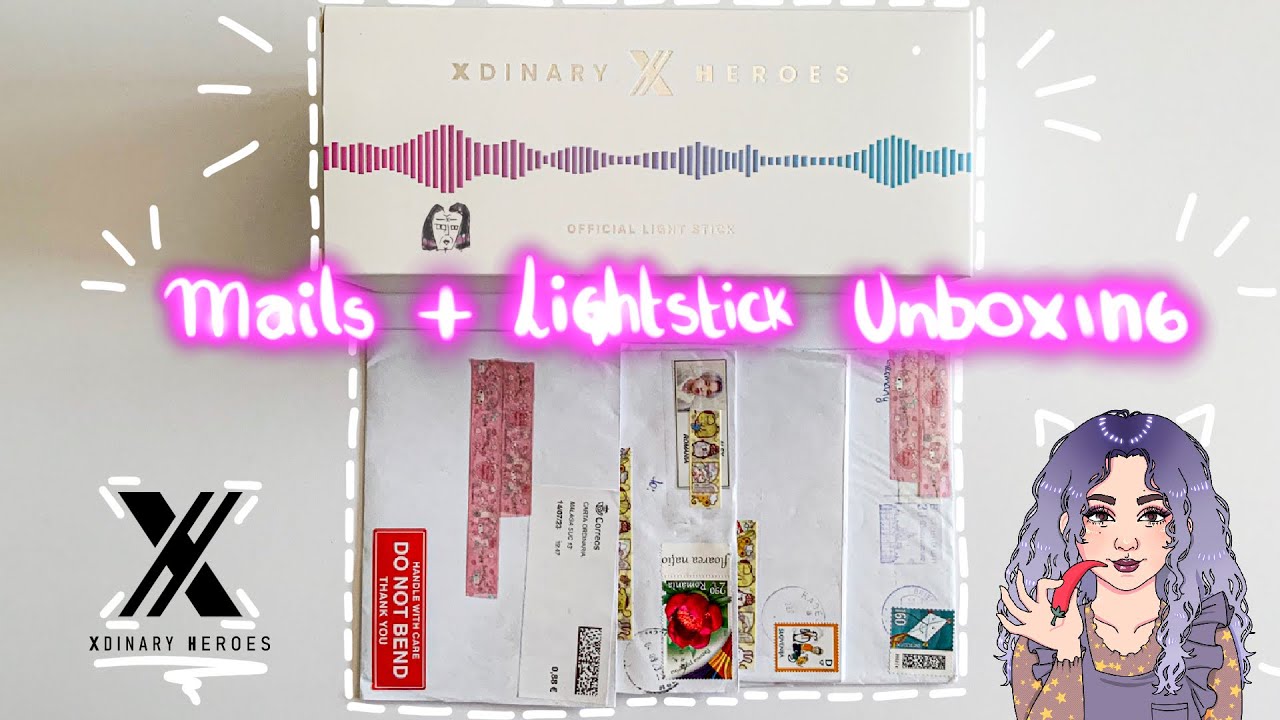 Unboxing Xdinary Heroes Lightstick y abriendo mails con photocards 💌