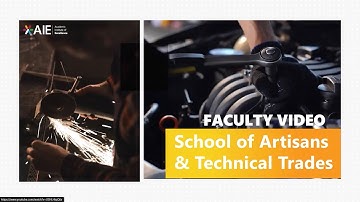AIE Faculty Video Artisans & Technical Trades