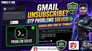 😱Free Fire Gmail Double Unsubscribe Problem Solve by Termux 🎯How  Garena OTP 2026#python#freefire 