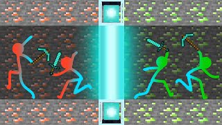 Stickman vs Minecraft Animation LASER MINECRAFT CANNON / Animation vs Minecraft Cartoon