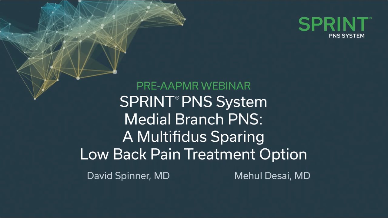 SPRINT PNS System Medical Branch PNS A Multifidus Sparing Low Back Pain