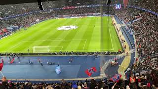 PSG player introduction before the match with Real Madrid