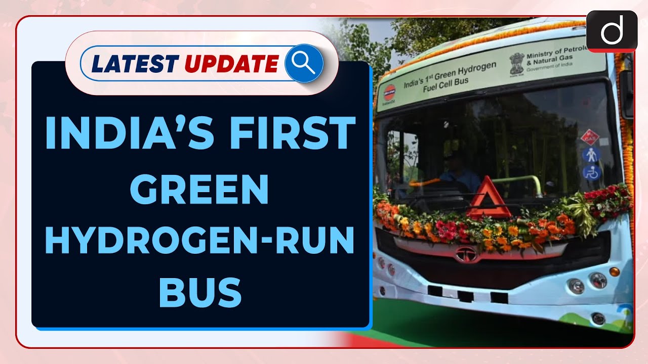India’s First Green Hydrogenrun Bus Latest Update Drishti IAS English YouTube