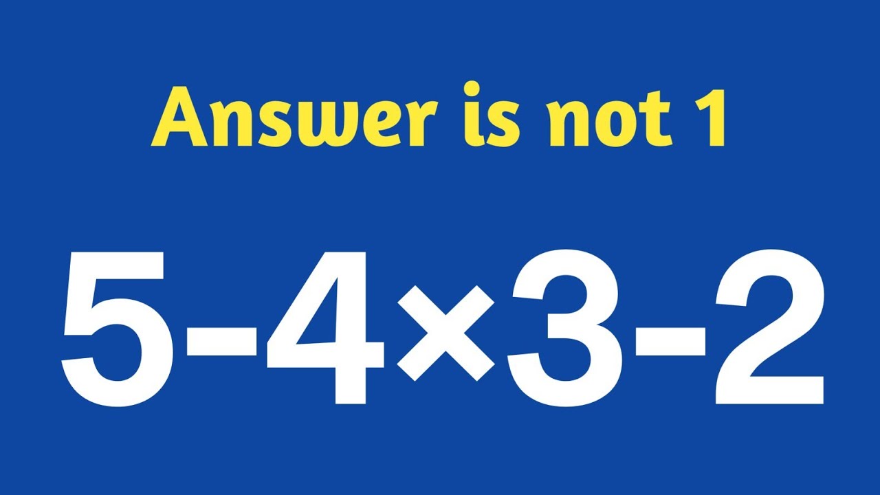 Try Solving This Tricky Math Expression! - YouTube
