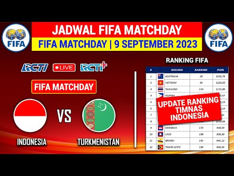 🔴 Jadwal FIFA MATCHDAY SEPTEMBER 2023 - Timnas Indonesia vs Turkmenistan - FIFA MATCHDAY - Live RCTI