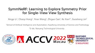 Accv 2022 Oral Symmnerf Learning To Explore Symmetry Prior For Single-View View Synthesis