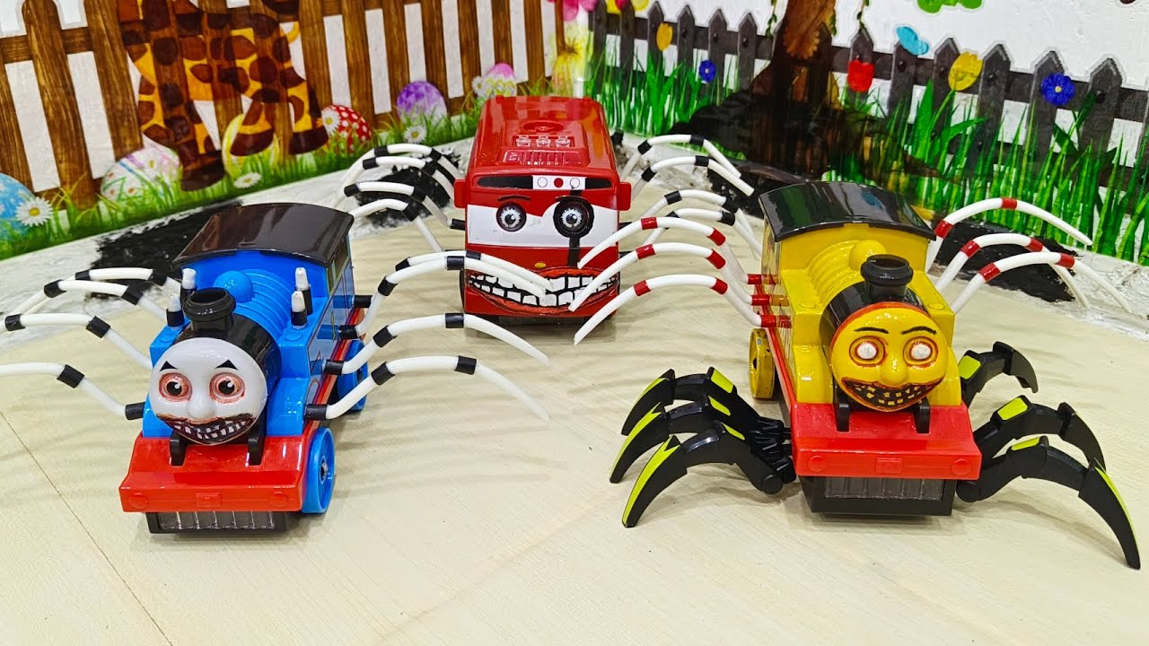 Unboxing Kereta Hantu Choo Choo Charles Kuning, Thomas Exe Laba Laba Dan Tayo Hantu Bus Eater