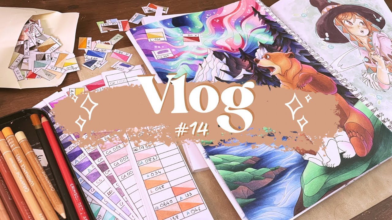 Vlog coloriage #14 - j’ai acheté pleiiiins de nouveaux crayons, ça veut dire?… Nuancier!!