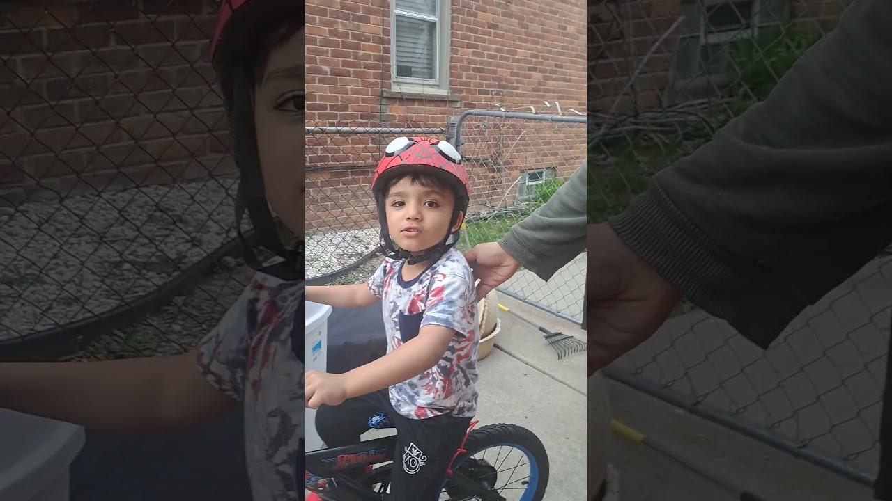 Roman's (my brother) first time riding on a bike 