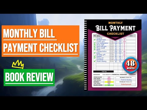 Monthly Bill Payment Checklist Book Review: Best Financial Planner