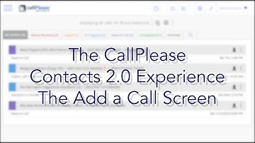 The CallPlease Contacts 2.0 Caller Information Updates