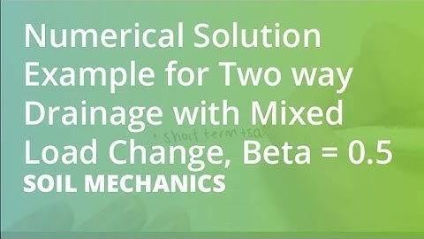Numerical Solution Example for Two way Drainage with Mixed Load Change, Beta = 0.5 | Soil Mechanics