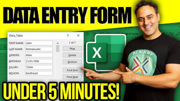 Create an Excel Data Entry Form in UNDER 5 Minutes!