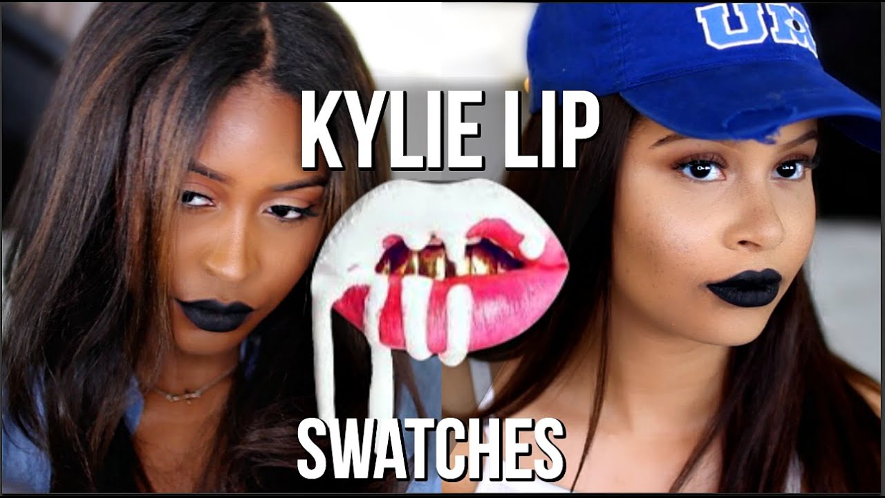 Kylie Lip Kit + Lip Gloss Swatches On Brown Skin & Medium Skin YouTube