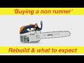 MS200T - Rebuild, Buying "nonrunner" Chainsaw - Strip down.