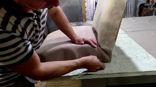 видео: Перетяжка кресла с заменой наполнения. картинка: Перетяжка кресла с заменой наполнения.