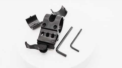 1"25.4mm 30mm 45 degree Offset Picatinny Weaver Rail Mount for Flashlights with Quick Release