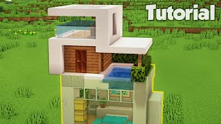 Minecraft: How To Build A Small Modern Underground House With Secret Base Tutorial (Easy) #28