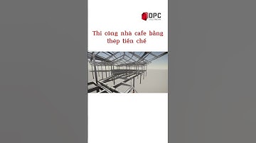 Thi công nhà cafe bằng thép tiền chế#nhatheptienche #steelstructure #structure #xuhuong #shorts