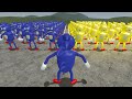 What if i become sonic 3d sanic clones memes in garrys mod