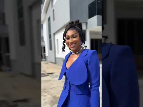 Nigerian actress Ebube Nwagbo Stuns in a blue suit skirt #shorts #cough #fashion #fyp #recent