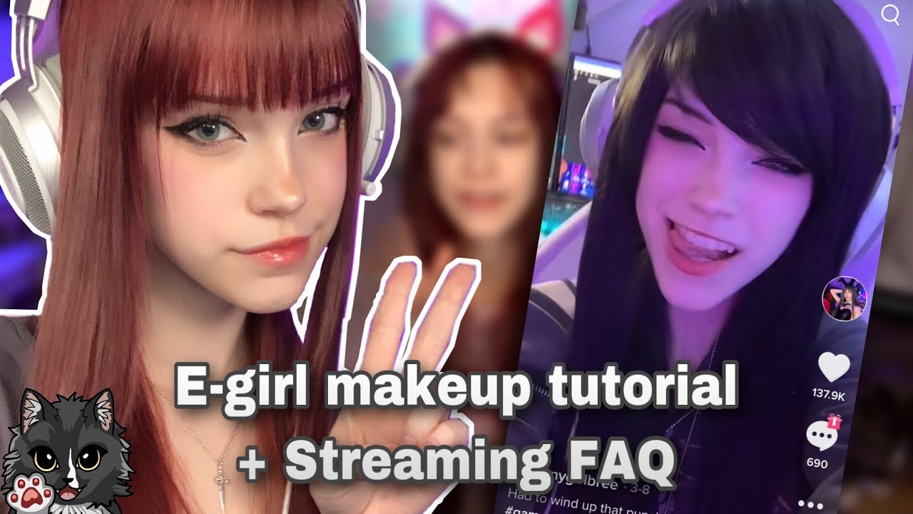 Egirl makeup tutorial + answering your streamer questions YouTube