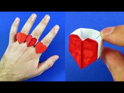 Kā padarīt gredzenu no papīra. Origami gredzens ar sirdi