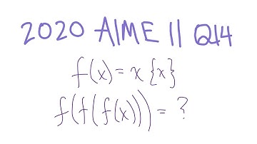 Triple Nested Functional Equation || 2020 AIME II #14