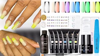 How to do Polygel Nails for Beginners|| Acrylic Nails || Summer Nail || Amazon Gellen Polygel Kit