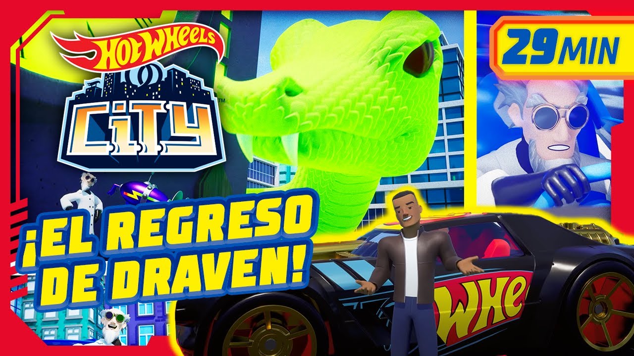 HOT WHEELS CITY EN ESPAÑOL ¡Draven ATACA a los AUTOS HOT WHEELS! 🚘☢️💀