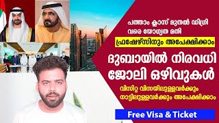 Dubai Job Vacancy | പത്താം ക്ലാസ് മുതൽ ഡിഗ്രി വരെ യോഗ്യത | Gulf Job Malayalam 2024