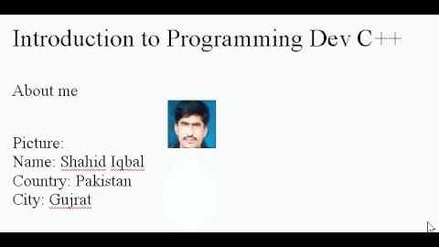 Introduction to Programming Dev C++ (urdu) Lecture 1