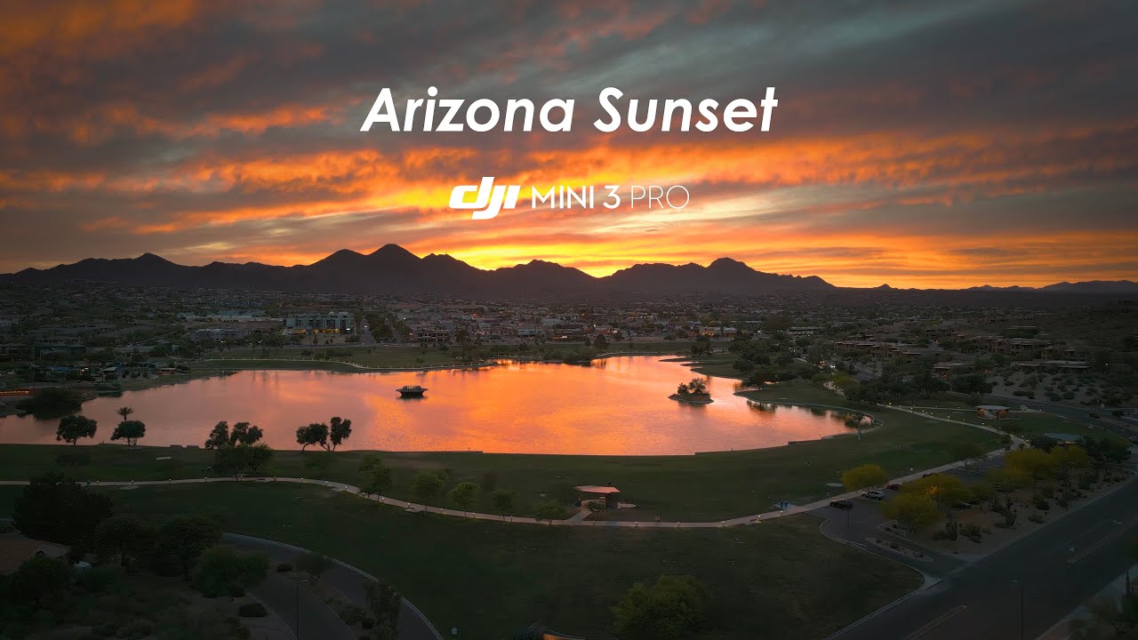 Arizona Sunset with DJI Mini 3 Pro in Fountain Hills, Arizona - 4k Drone Film