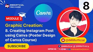 Creating Instagram Poster Using Canva in Hindi | #iMiMofficial #CanvaTutorial #CanvaCourse 2024