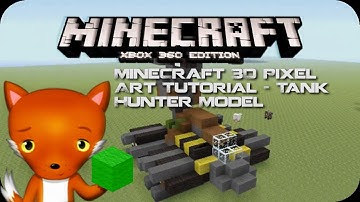 MineCraft 3D Pixel Art Tutorial - Tank Hunter Model
