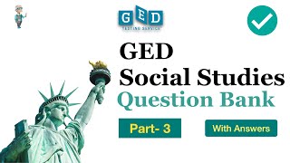 FREE GED PRACTICE Question Bank For Social Studies Part-3 | With Answers