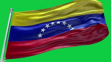 🚩Venezuela Flag Waving  | GREEN SCREEN & CHROMA MATTE🚩