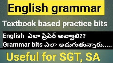 English grammar bits for dsc|ap dsc|English methodology bits| English model paper for ap dsc#english
