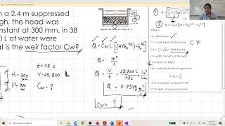 Sample Problem   Rectangular Weir