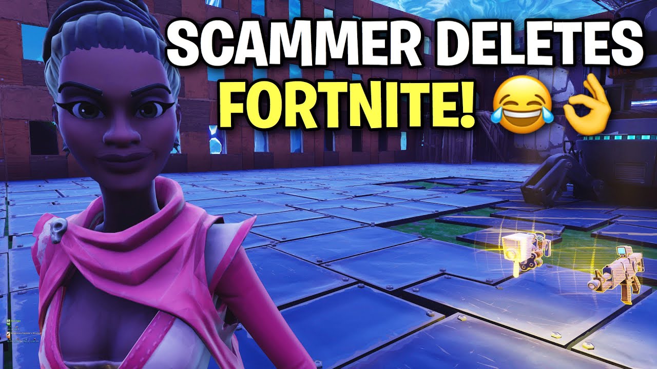 Scammer got so mad he deleted fortnite! ð (Scammer Get Scammed