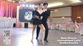 Basic Bronze International Latin Samba Routine by Mikhail Kolosov & Elina Semka