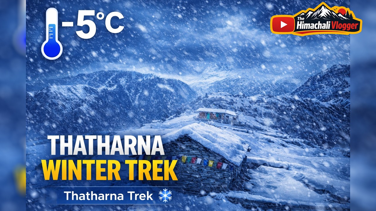 Thatharna Winter Trek in Snowstorm ❄️ | -5°C Extreme Trek