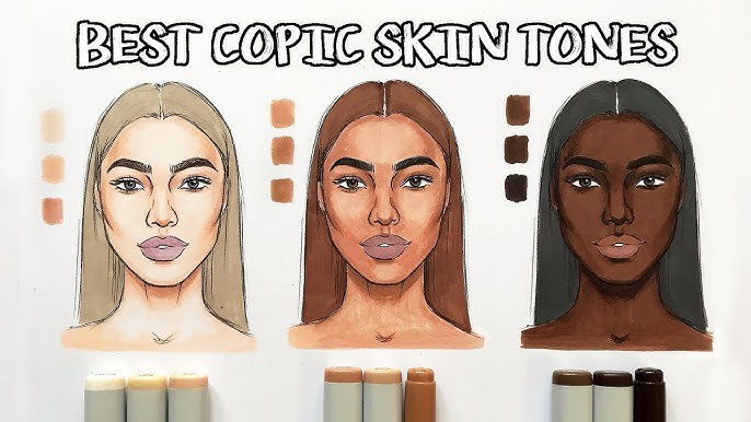 How to Color Different Skin Tones with 10 Copic Markers - Copic